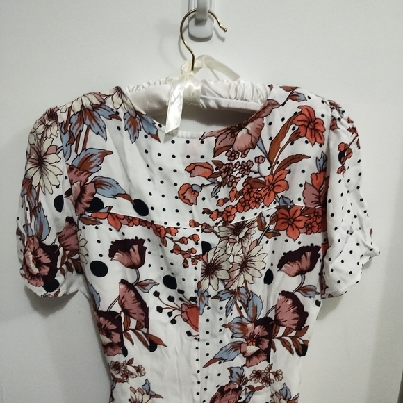 NWT Maeve By Anthropologie Floral Wrap Dress with Black Trim - Picture 9 of 14